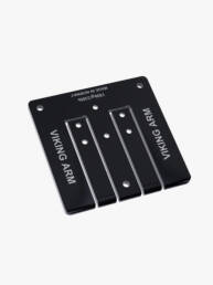 Viking Arm XL feet. Std. 6mm high but wider and 20 mm longer feet in front than the regular 6mm base plate.