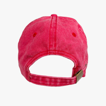 Stonewashed Viking Arm cap with white embroidered logo. Back view - showing the adjustment band